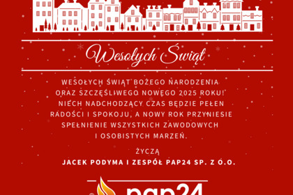 Życzymy spokojnych Świąt i pomyślności w Nowym Roku!
