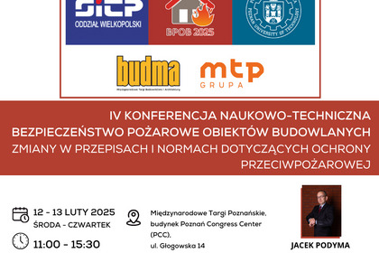 IV Konferencja naukowo-techniczna na targach BUDMA 12-13.02.2025